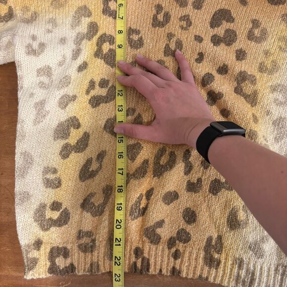 Mother size Small Don't Sweat It Leopard Print Mob Wife Y2K Preppy Sweater - Picture 7 of 10